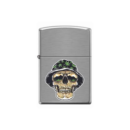 Zippo 58383 Leaf Cannabis Skull_1