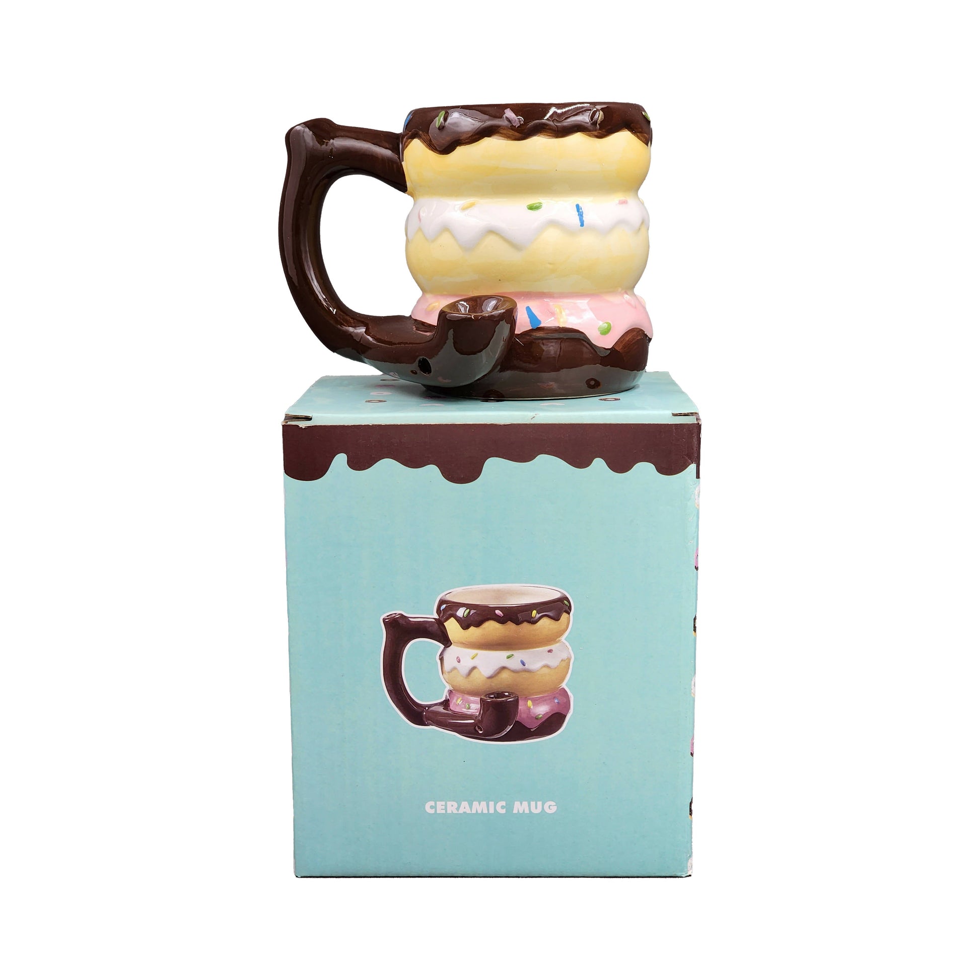 Donut mug - pipe - novelty mug_3