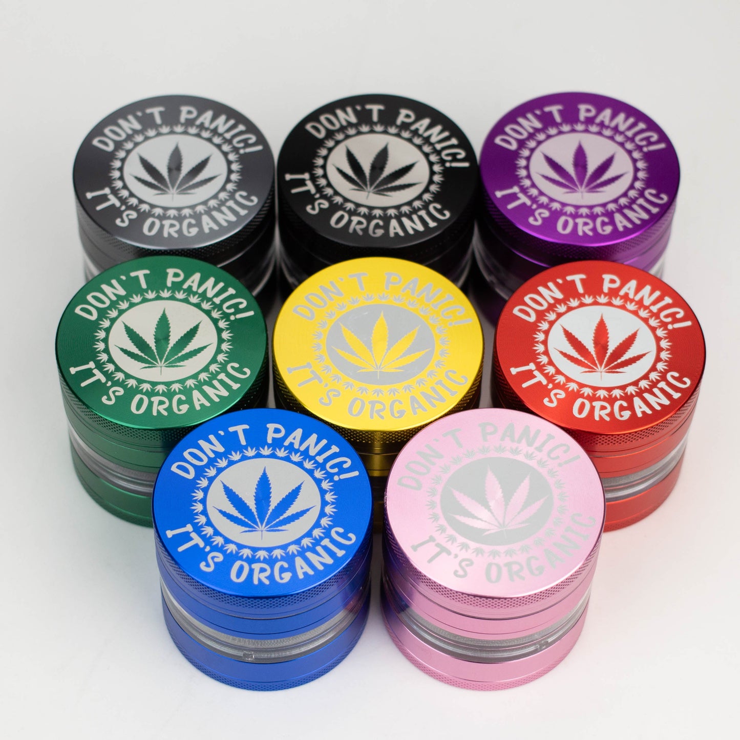 Heavy Duty Large "Don't Panic It's Organic" 4 Parts Weed Grinder Engraved in Canada Design #1_1