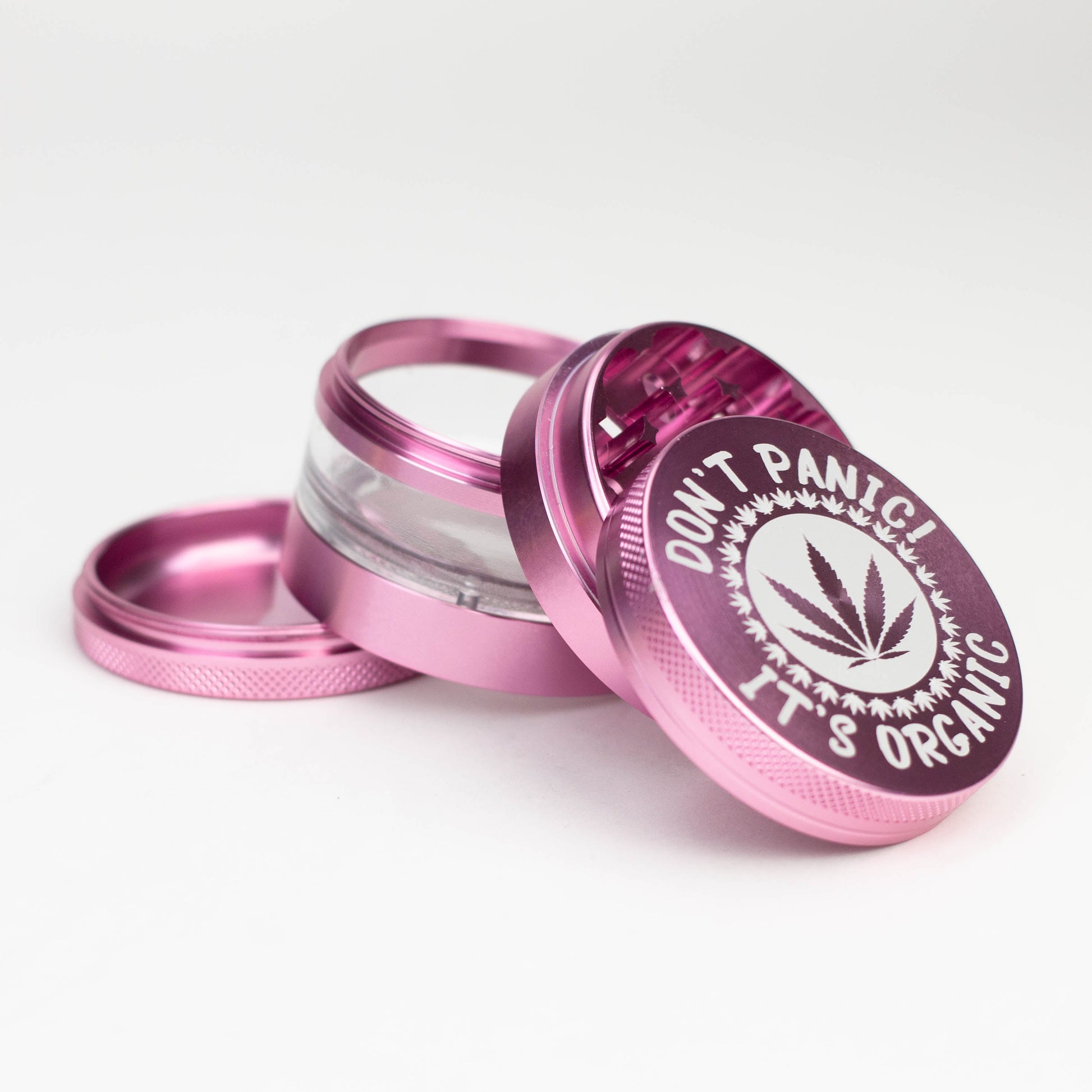 Heavy Duty Large "Don't Panic It's Organic" 4 Parts Weed Grinder Engraved in Canada Design #1_7