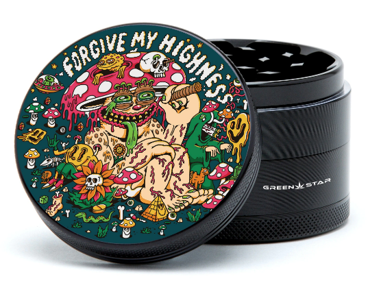 Green Star | 2.5" (63mm) Grinder - Forgive My Highness Design_0