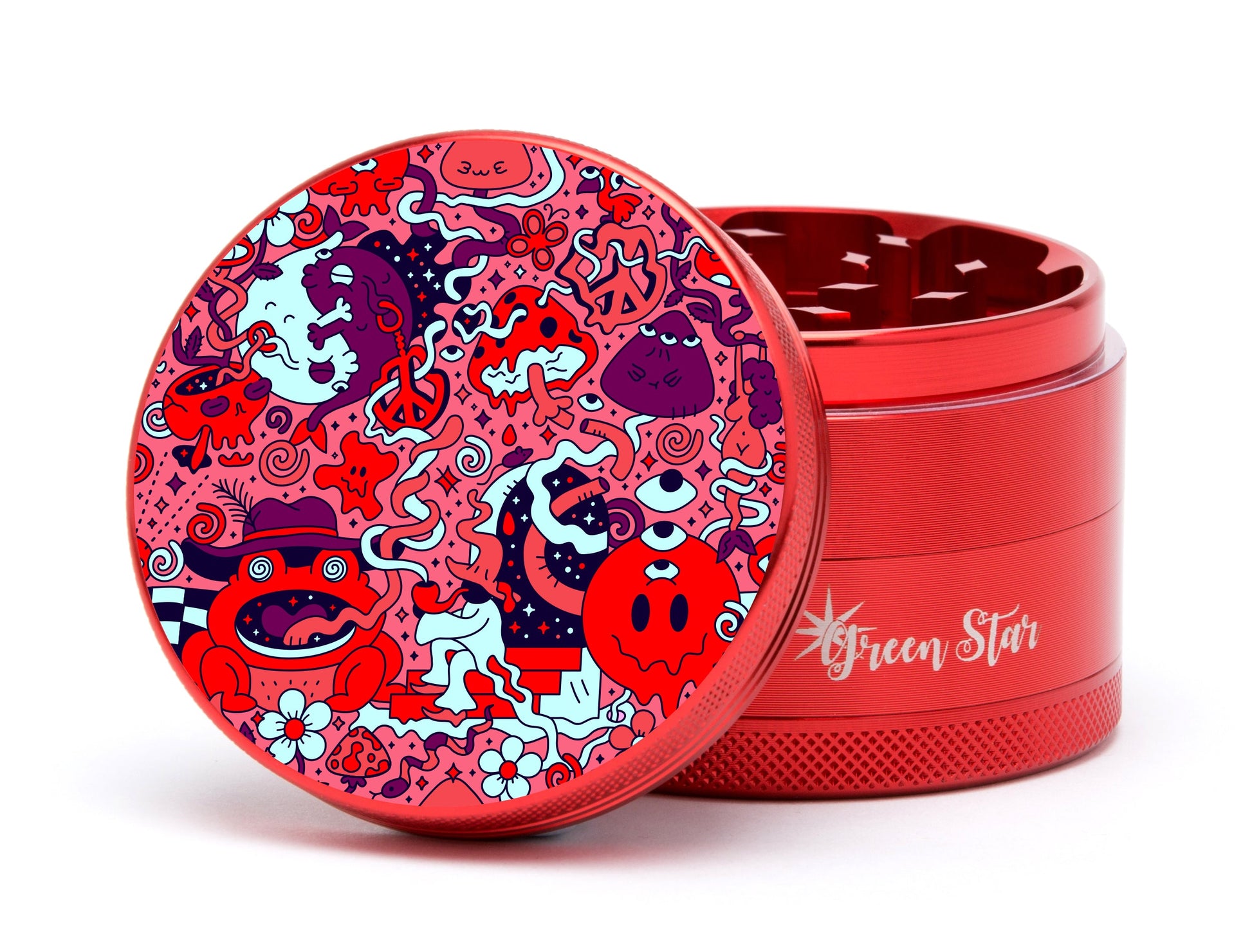 Green Star | 2.5" (63mm) Grinder - Trippy Drippy Design_1