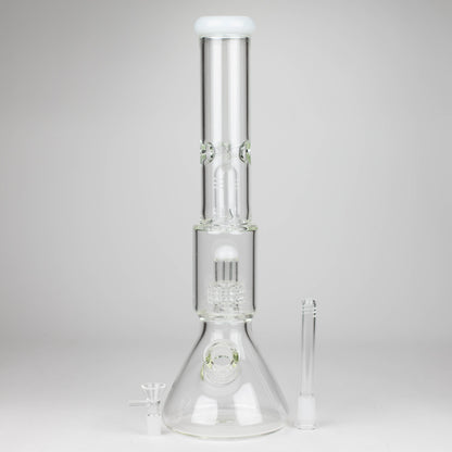 16" Color accented 7 mm glass water bong With Dffiuser_4