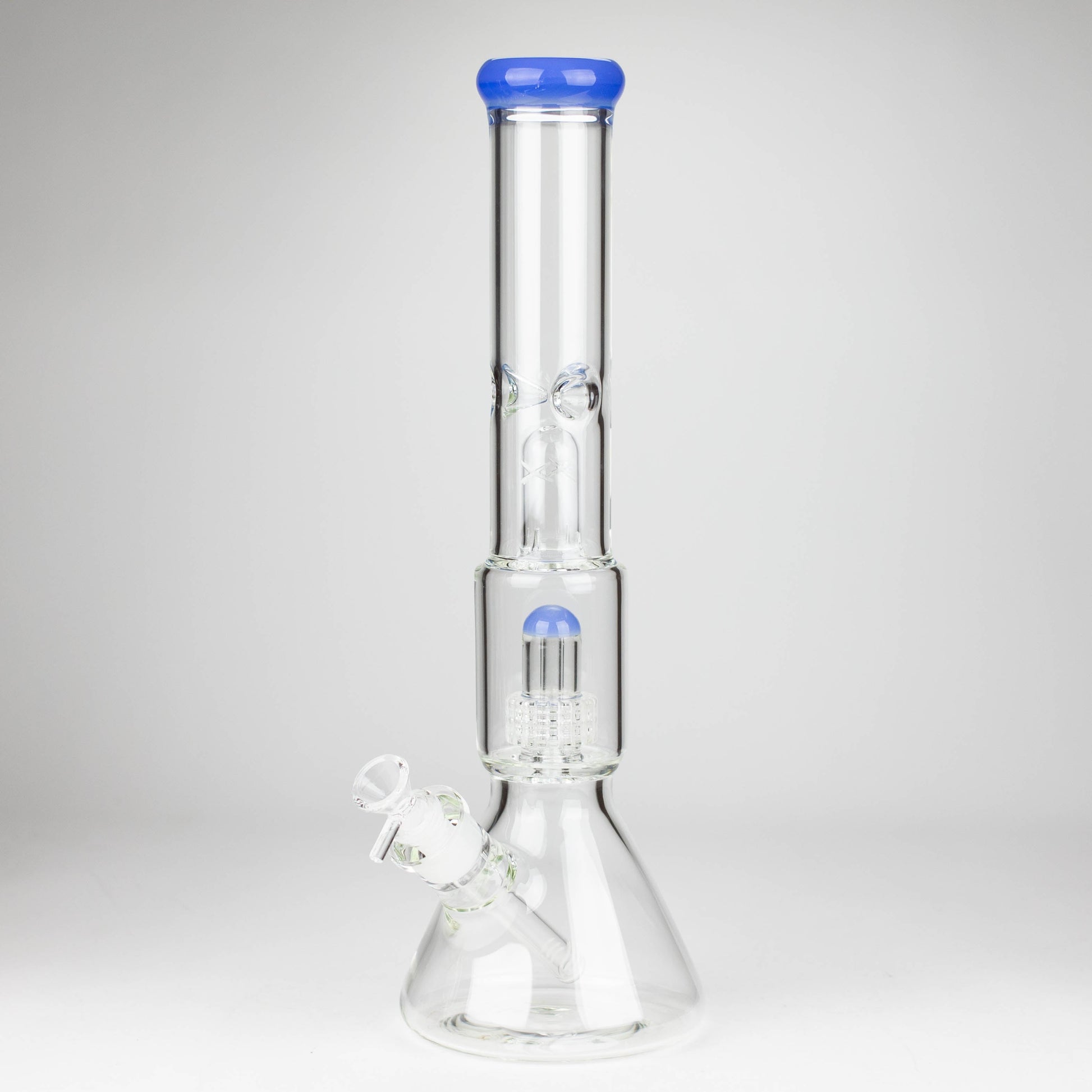 16" Color accented 7 mm glass water bong With Dffiuser_7