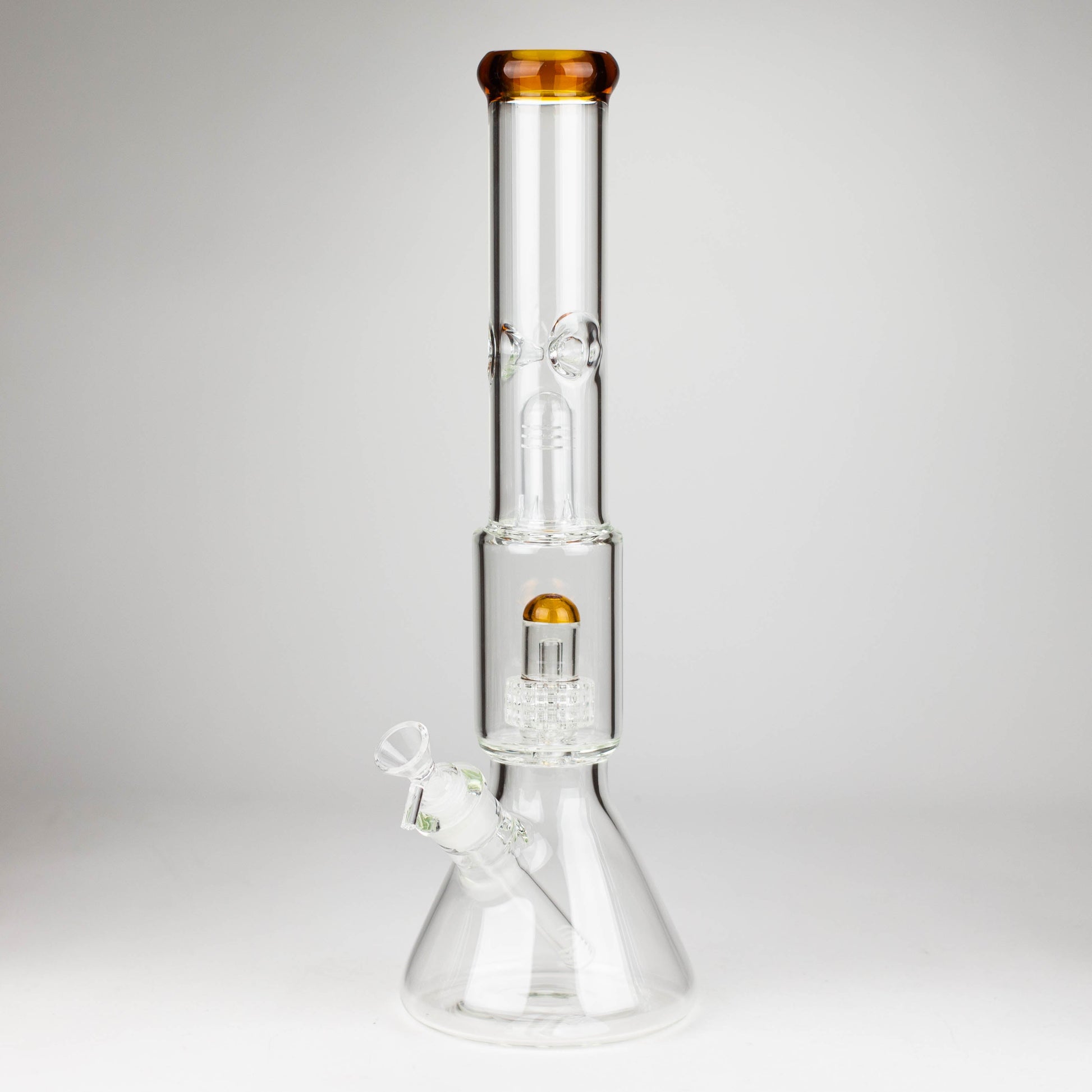 16" Color accented 7 mm glass water bong With Dffiuser_8