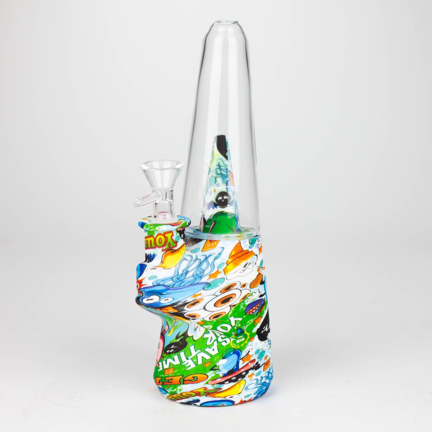 8.5" Silicone cone shape water bong-Assorted [H151P]_1