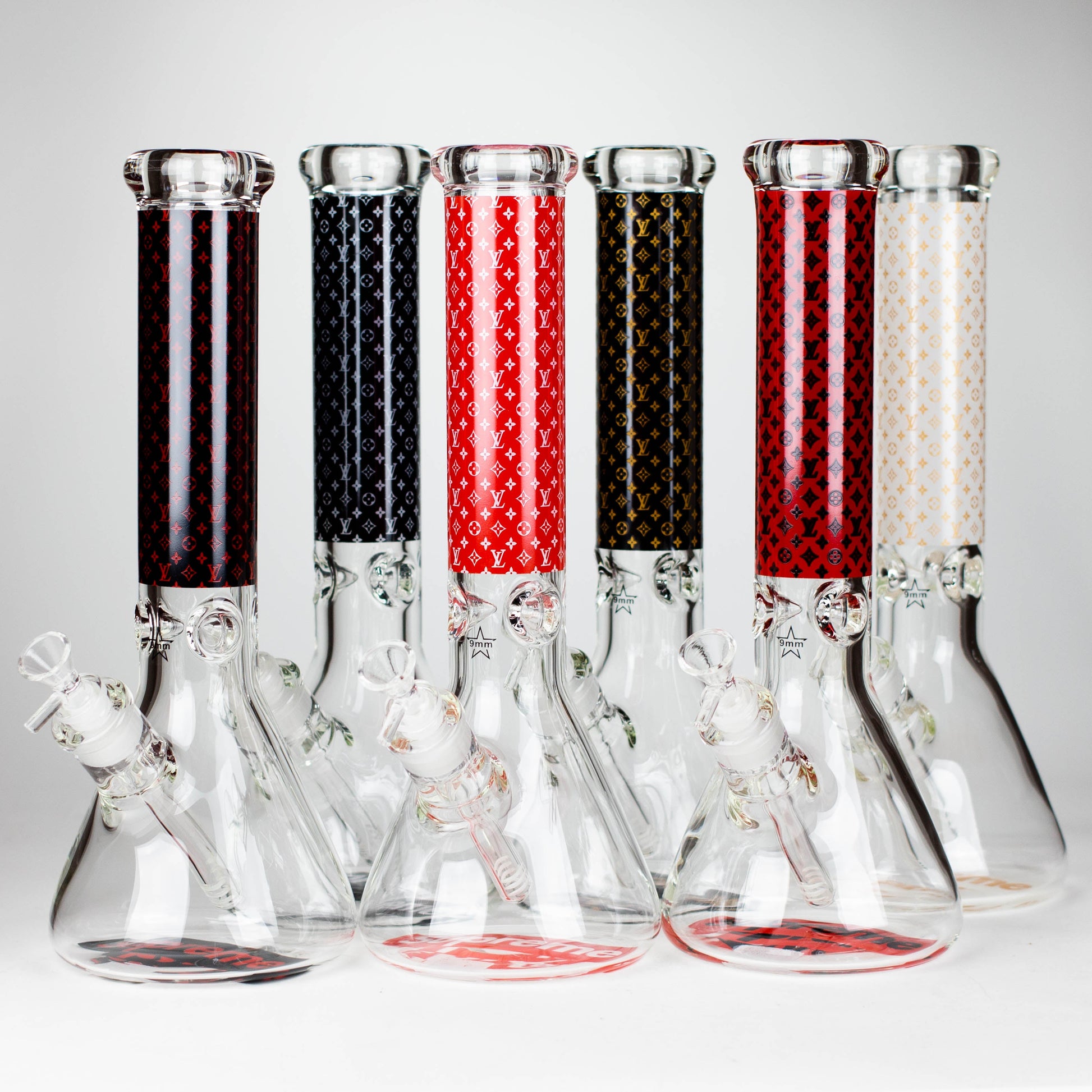 14" Luxury Pattern 9mm glass bong [PIP871]_0