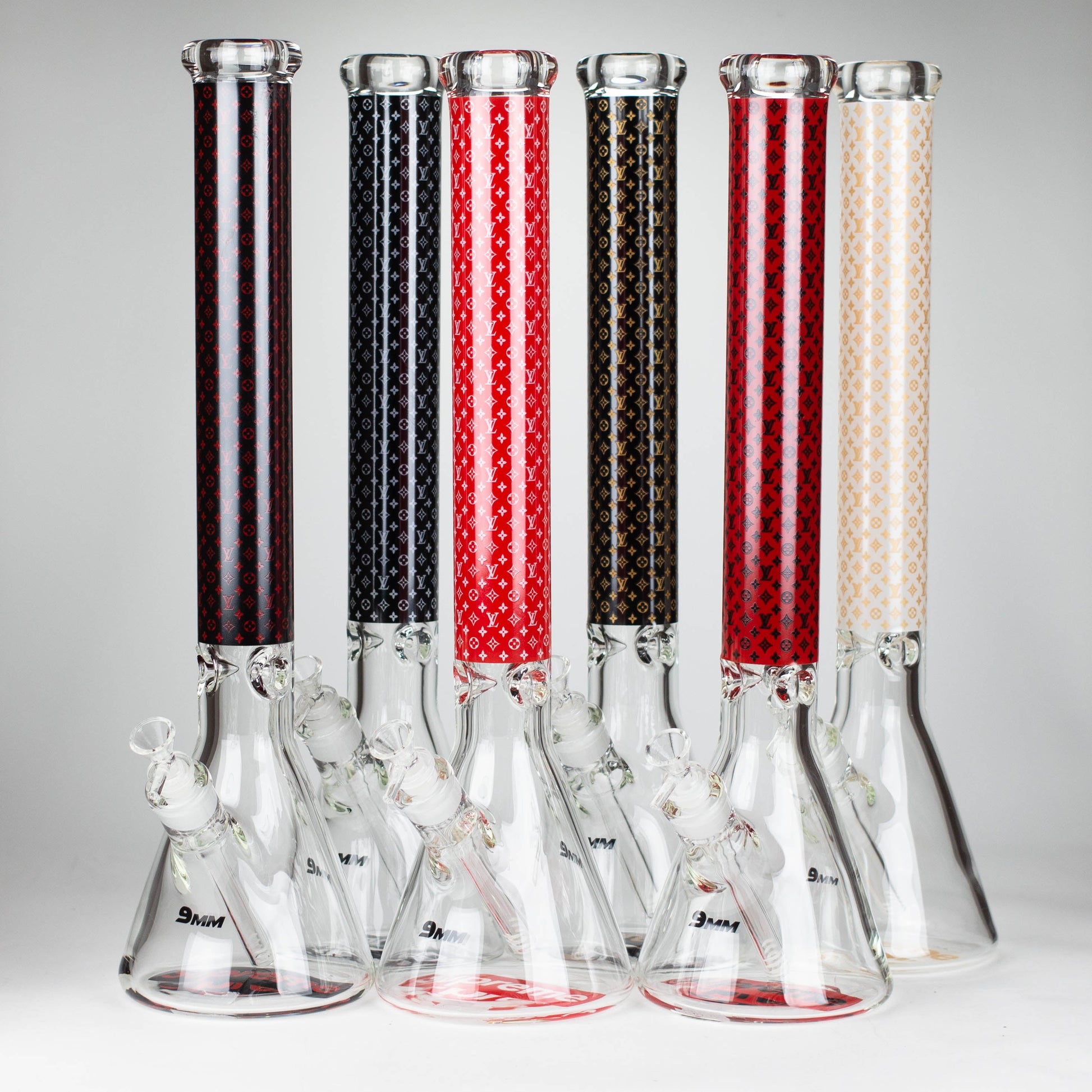 20" Luxury Pattern 9mm glass bong [PIP872]_0