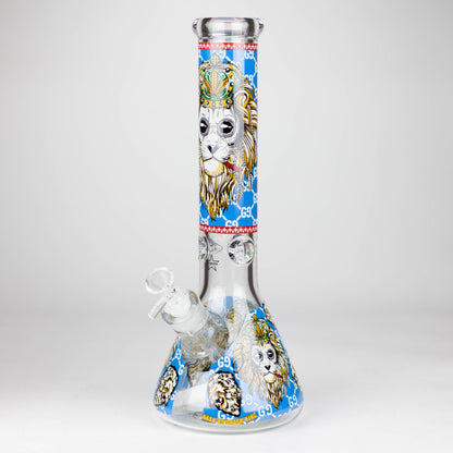 14" Hash King Lion Glow 9mm glass bong [PIP867]_8