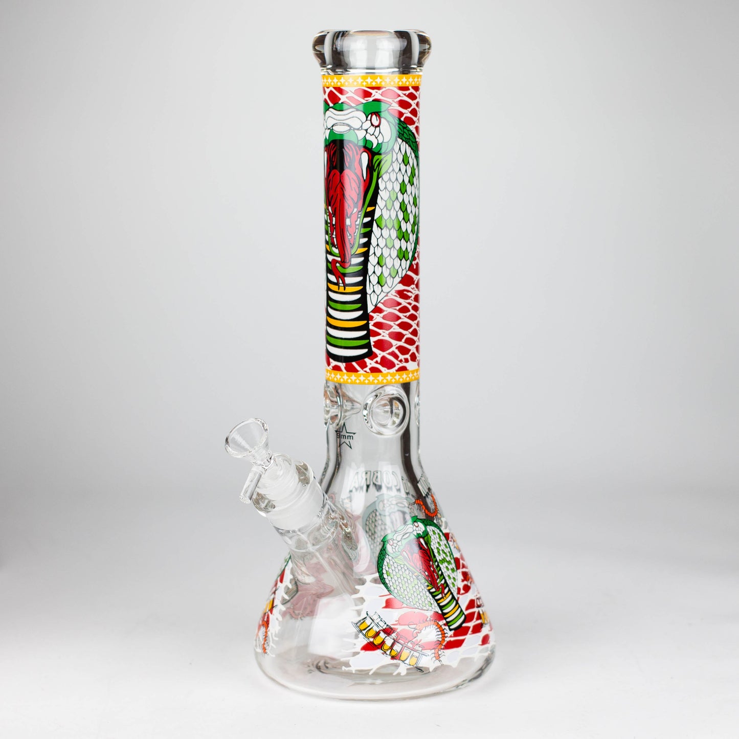 14" Cobra snake Glow 9mm glass bong [PIP868]_10