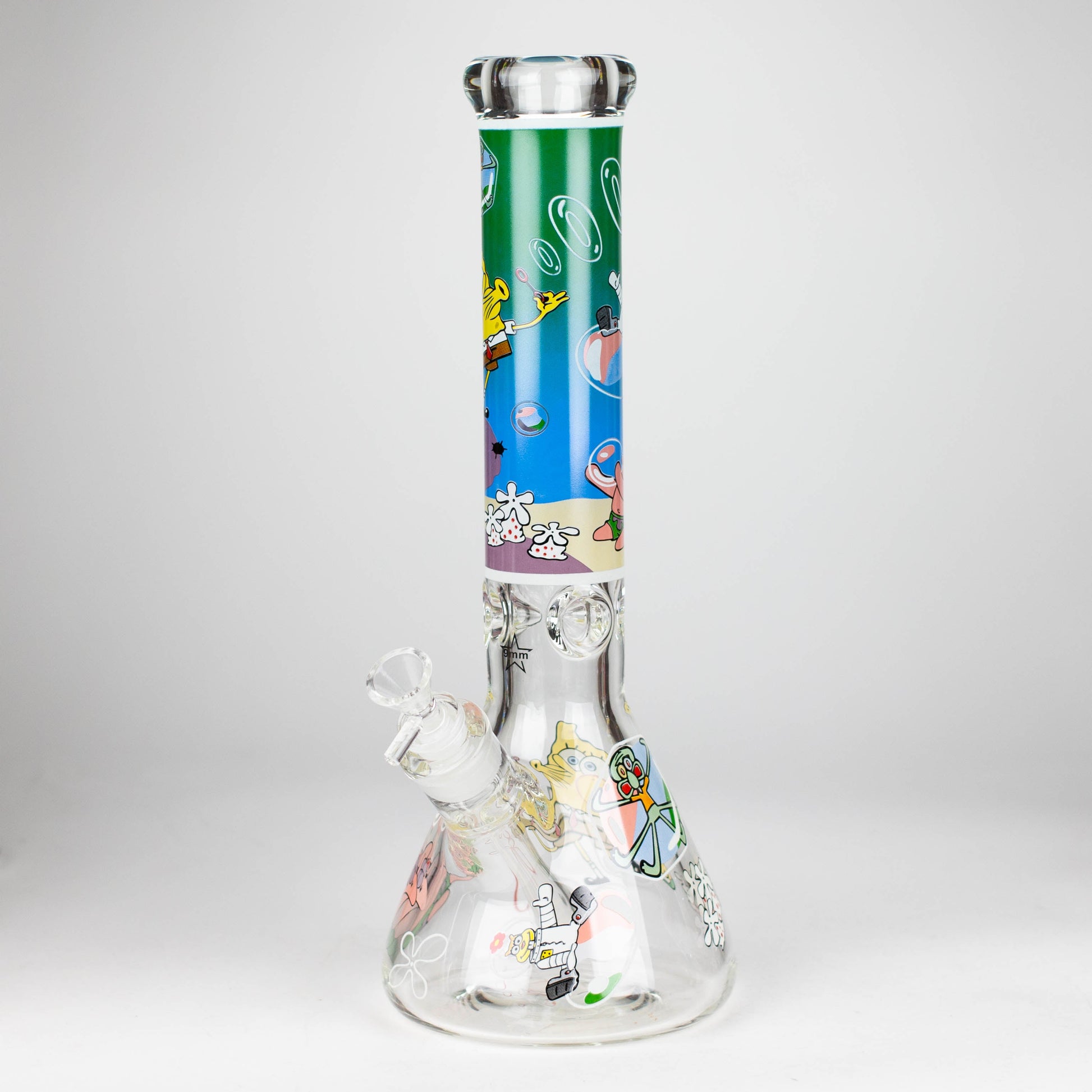 14" Cartoon Glow 9 mm glass bong [PIP834]_12