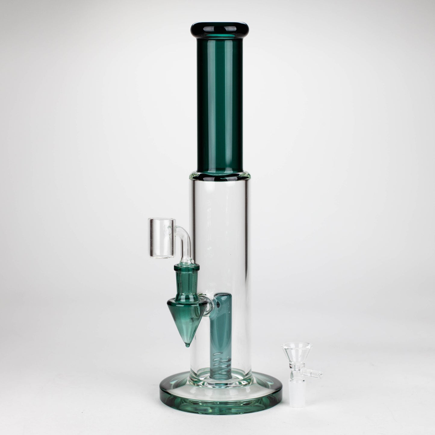 12" Color Accented Glass Rig With Banger and Bowl_5