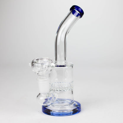 7" Bent neck glass bubbler with Honeycomb diffuser_3