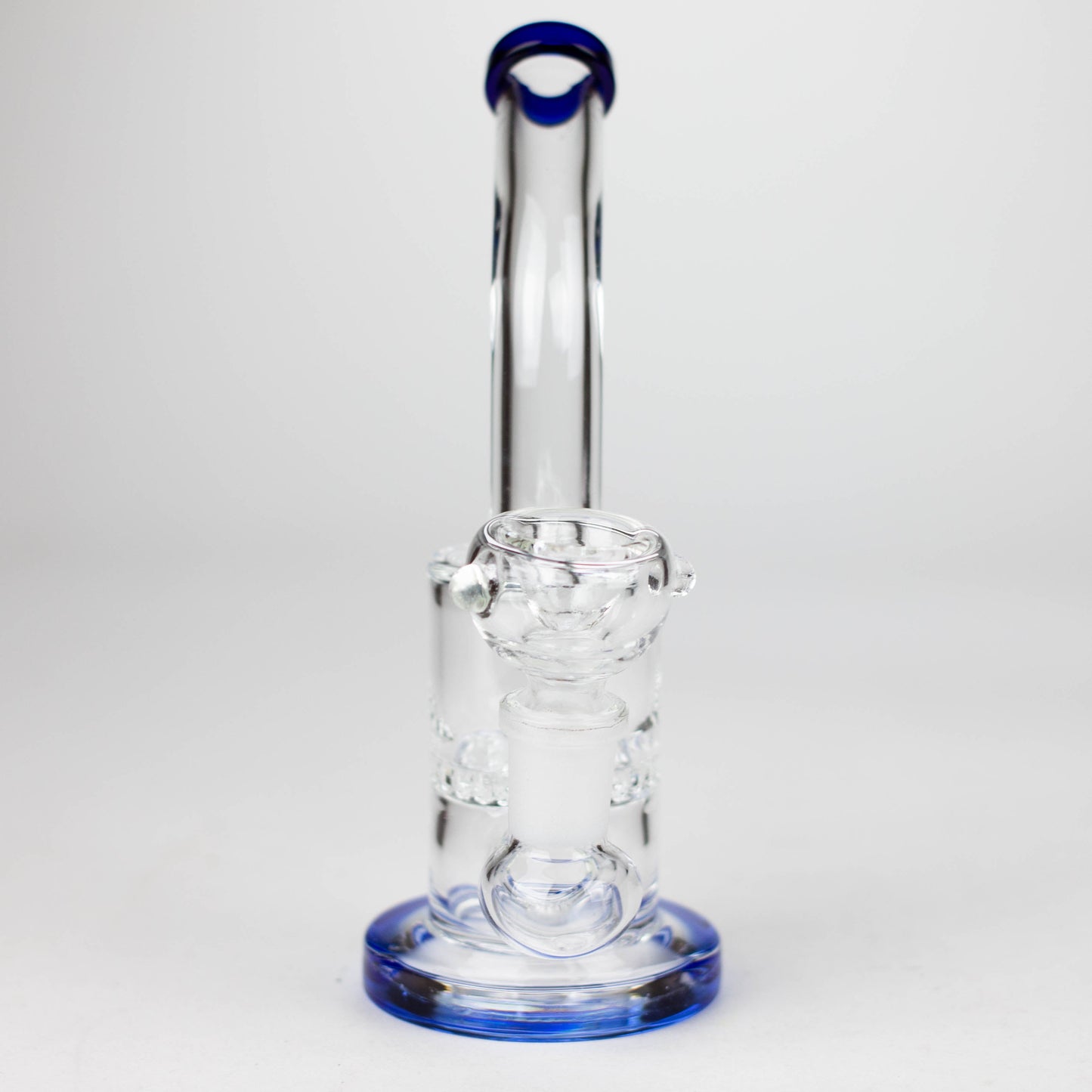 7" Bent neck glass bubbler with Honeycomb diffuser_8