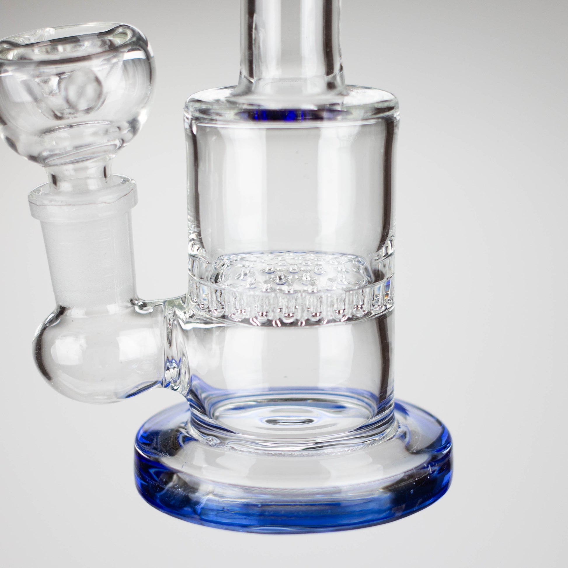 7" Bent neck glass bubbler with Honeycomb diffuser_1