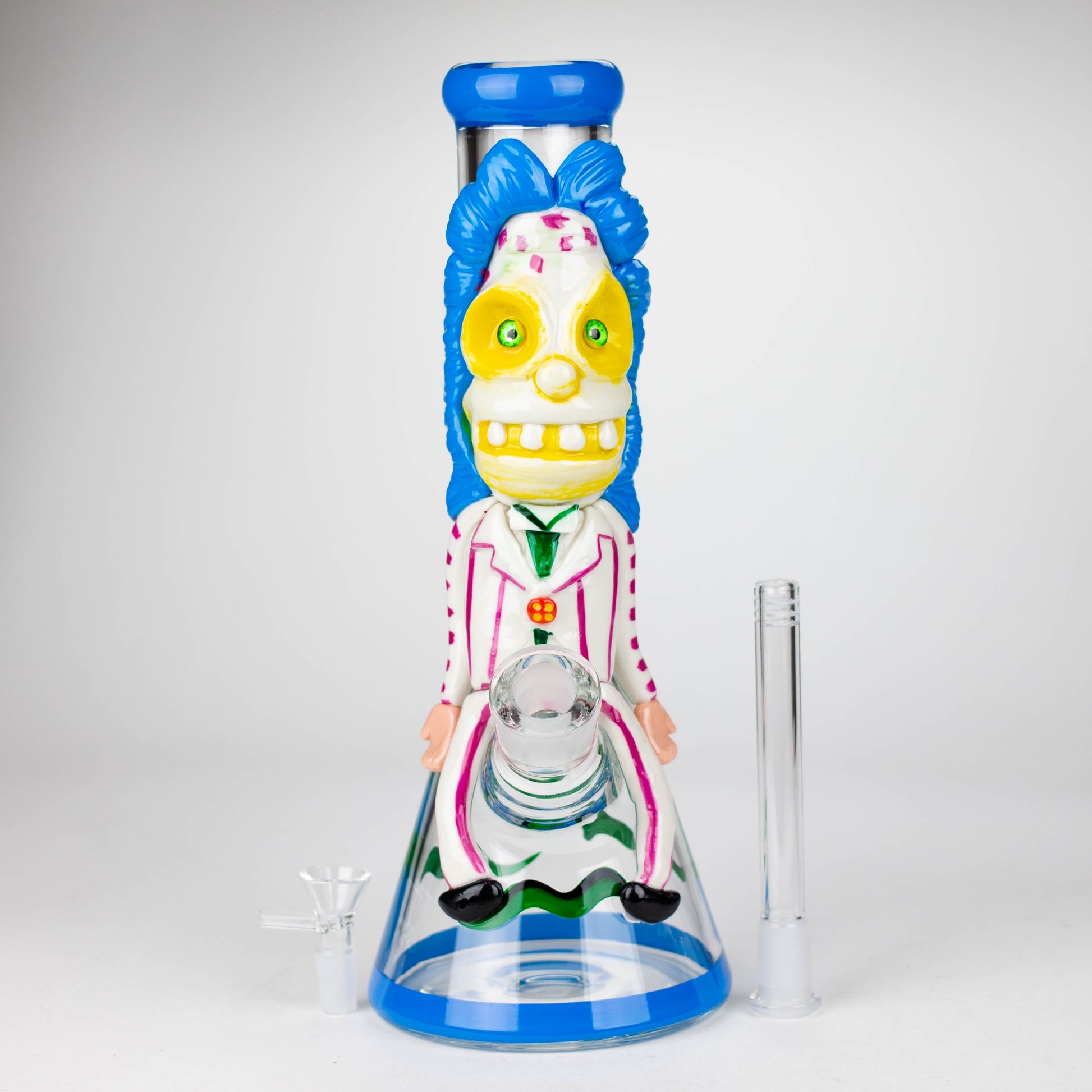 13" Resin 3D artwork 7mm Clown glass beaker  [DY511]_7