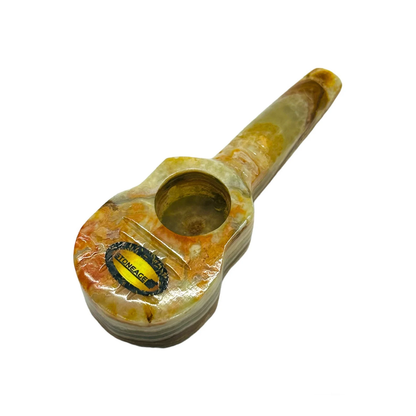 StoneAge | 4" Handmade Tobacco Smoking Pipe – Model: Guitar, Includes Gift Box_2