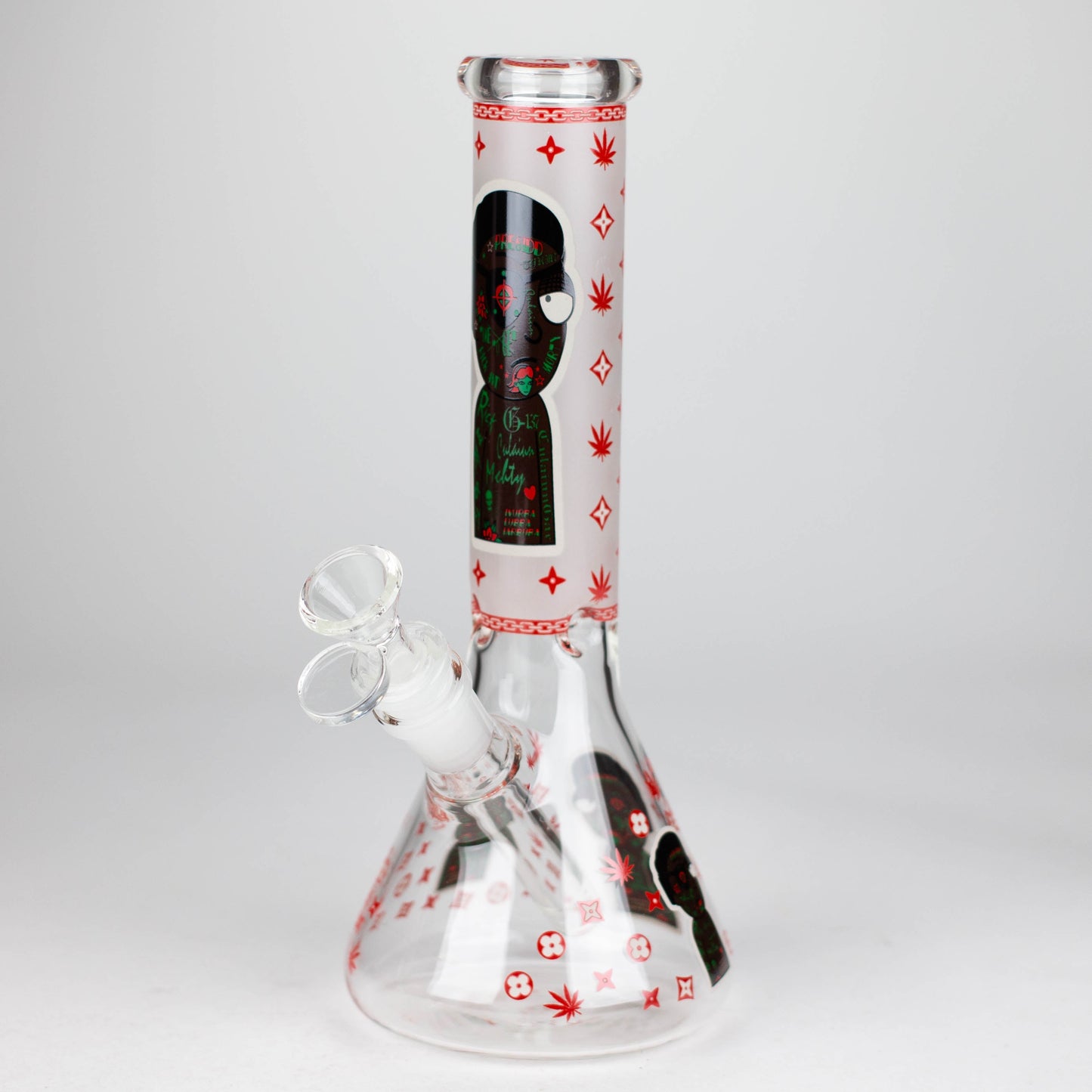 10" Glow in the dark Glass Bong With RM Design_4