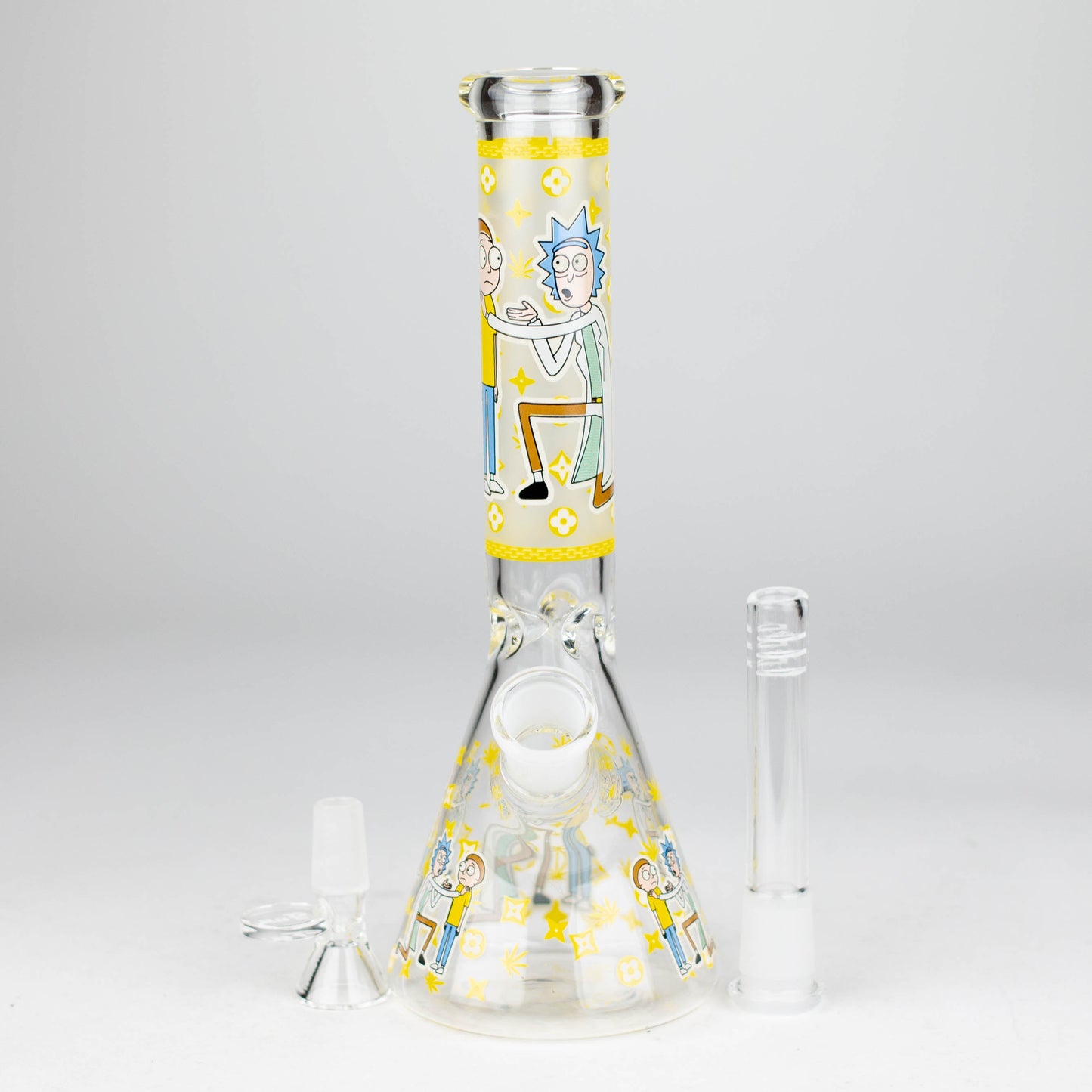 9"  Glow In The Dark 4mm glass bong [S60]_16