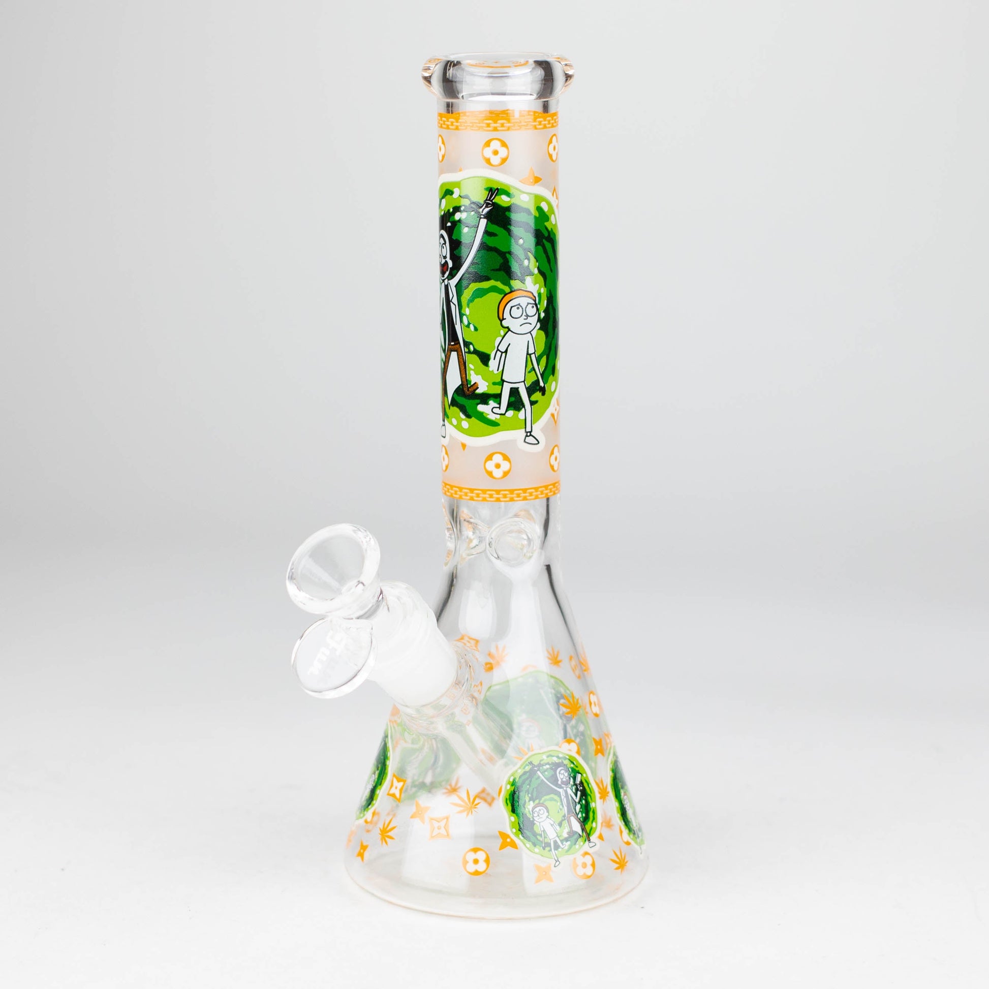 9"  Glow In The Dark 4mm glass bong [S60]_2