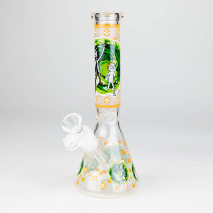 9"  Glow In The Dark 4mm glass bong [S60]_2