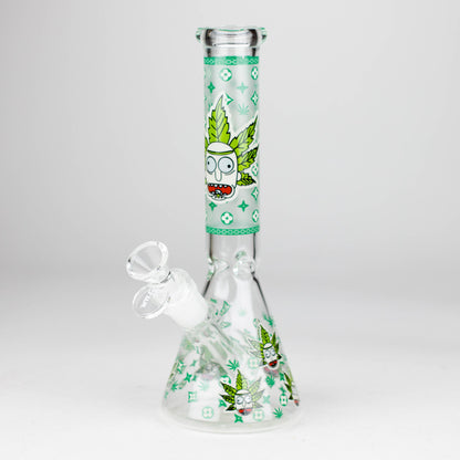 9"  Glow In The Dark 4mm glass bong [S60]_4