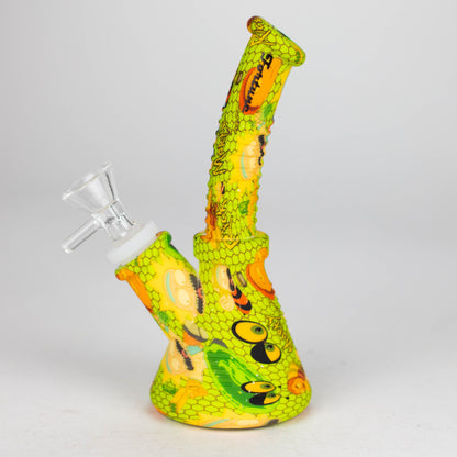 Fortune | 6.5" Angled Hydrographic Silicone Waterpipe-Assorted [SP1018P]_2