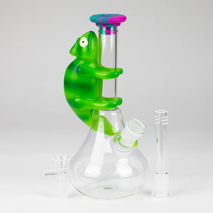 8.5" chameleon glass beaker water pipe_6