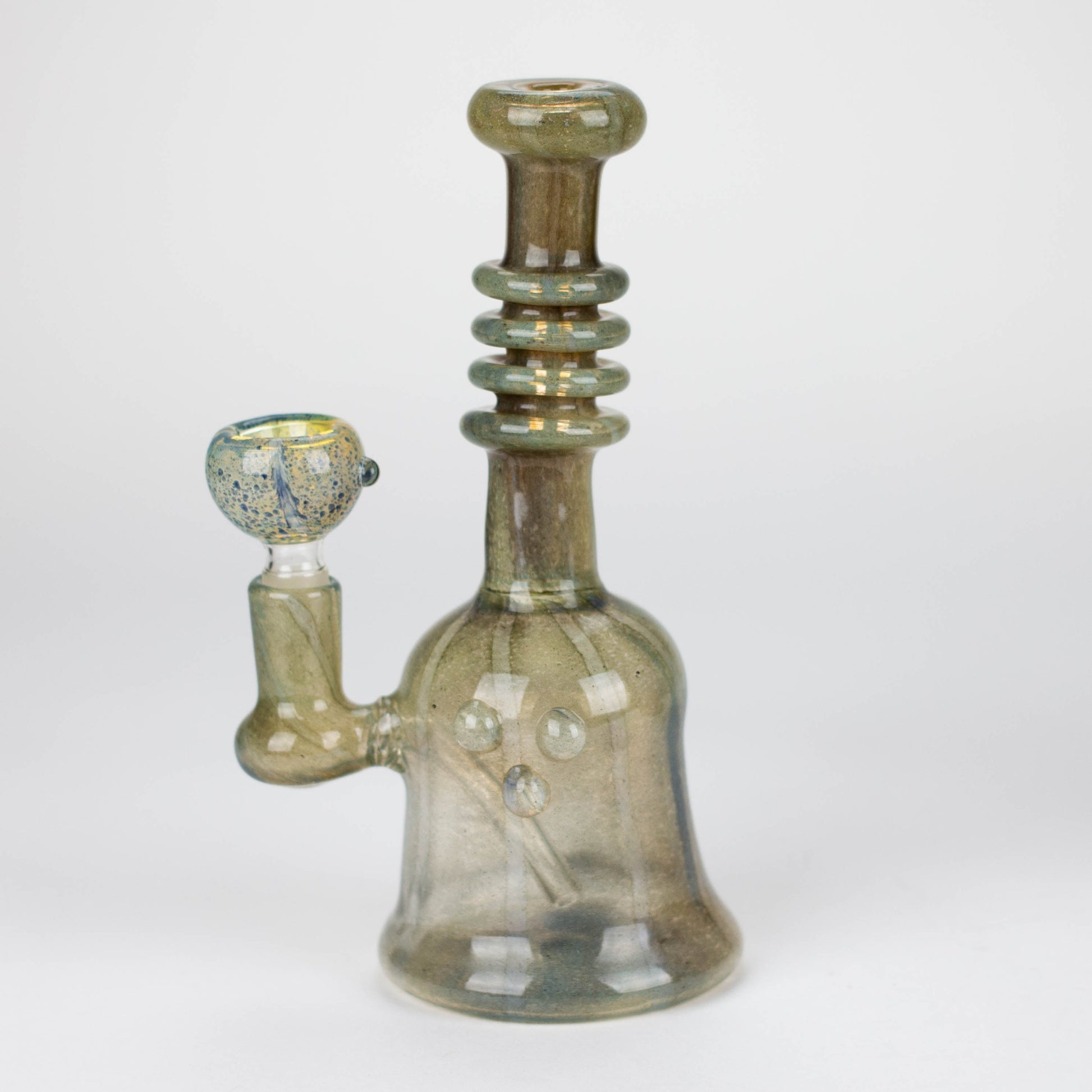 8" marble design multi color glass water bong_2