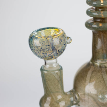 8" marble design multi color glass water bong_6