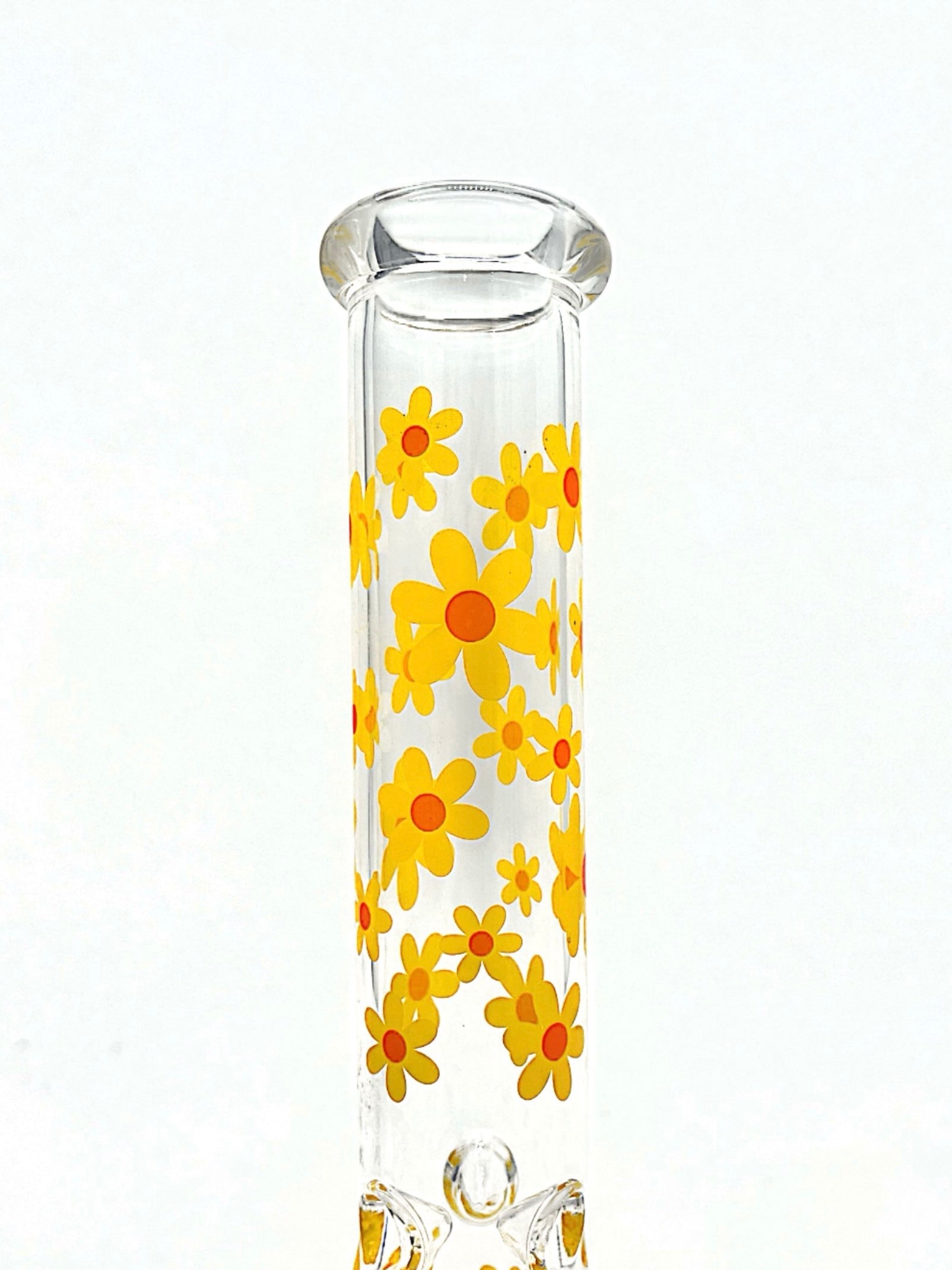 10" Flower Design Glass Bong_3