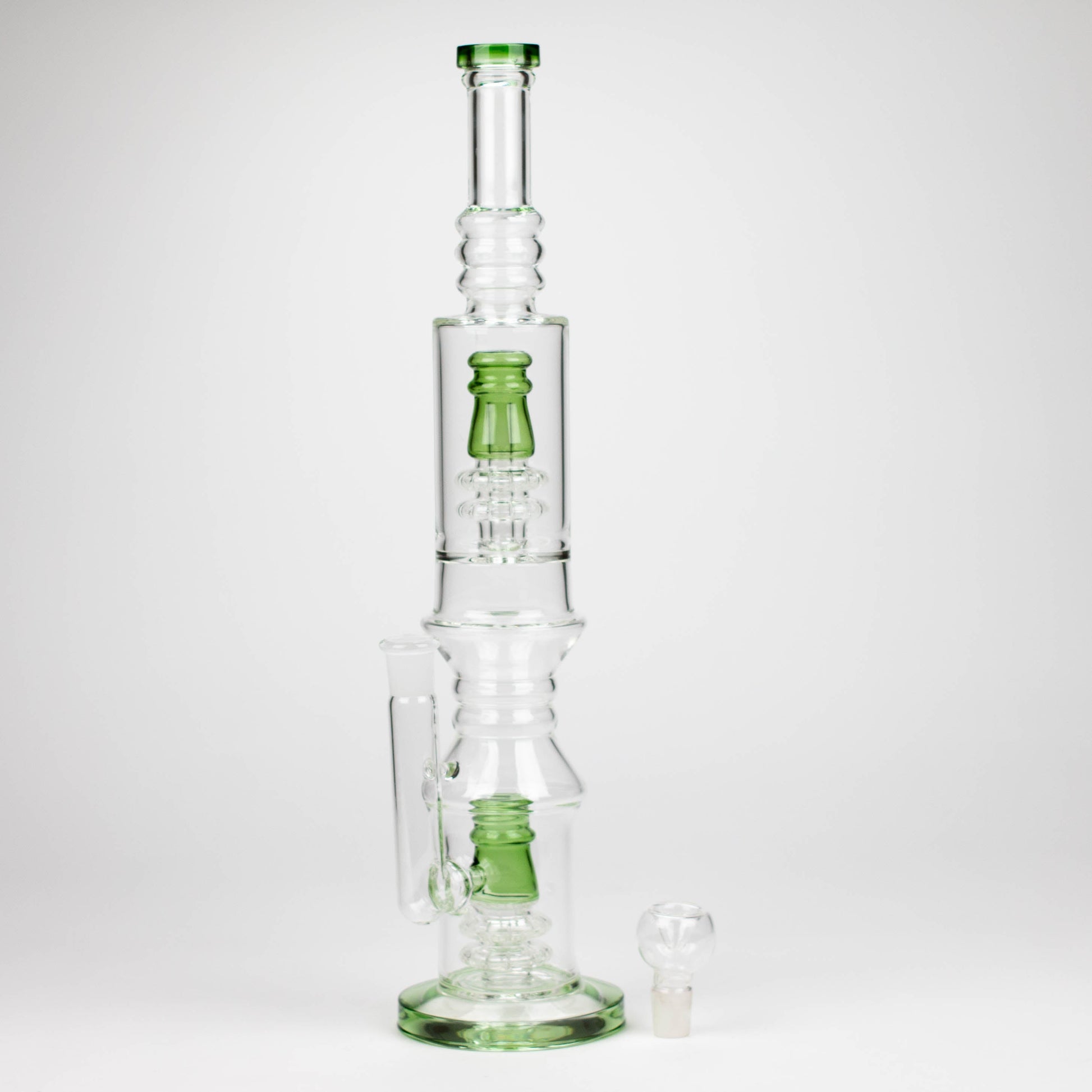 18" Glass water bong with Percolator and Diffuser_3