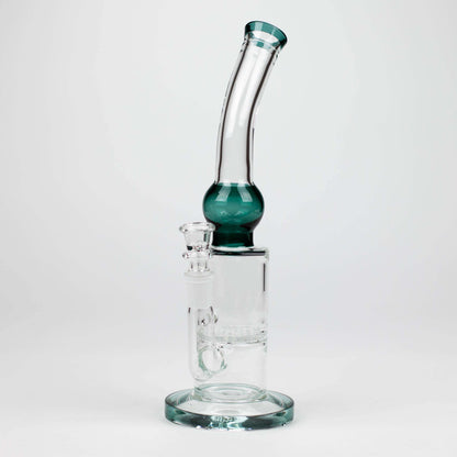 11" Color accented glass bong with honeycomb diffuser_9