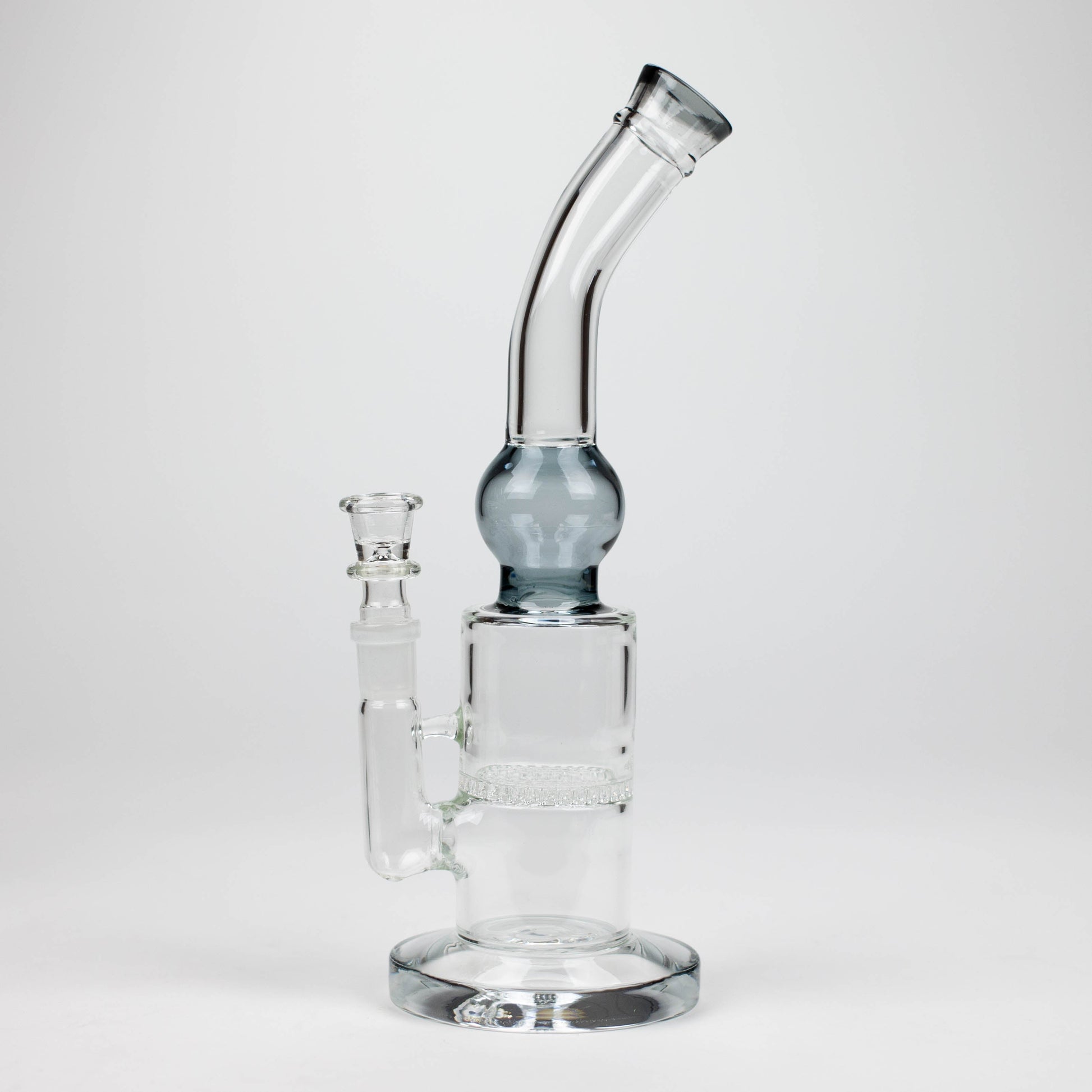 11" Color accented glass bong with honeycomb diffuser_11