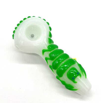 Scorpion Glow In The Dark Glass Smoking Spoon Hand Pipe_4