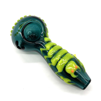 Scorpion Glow In The Dark Glass Smoking Spoon Hand Pipe_2