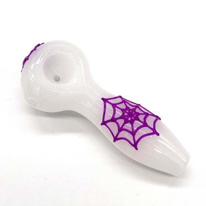 Spider Glow In The Dark Glass Smoking Spoon Hand Pipe_4