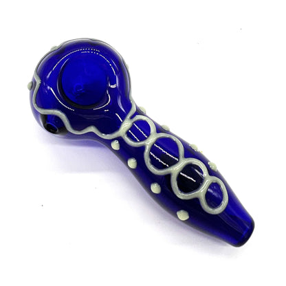 Glow In The Dark Glass Smoking Spoon Hand Pipe_2