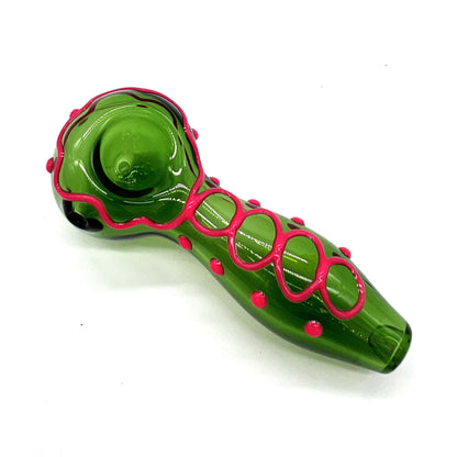 Glow In The Dark Glass Smoking Spoon Hand Pipe_4