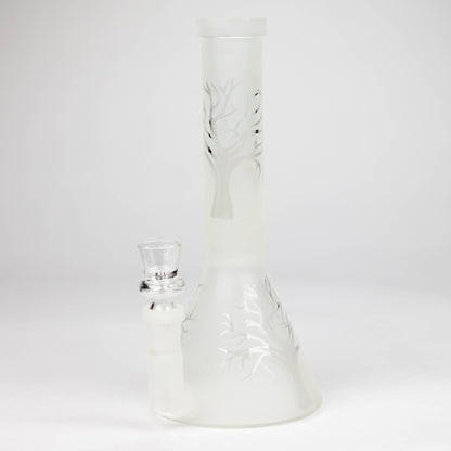 8" GLOW IN DARK TREE OF LIFE BEAKER GLASS BONG_0