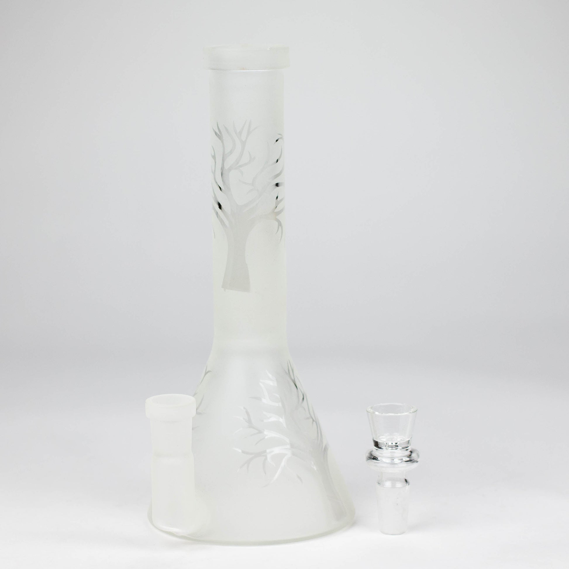 8" GLOW IN DARK TREE OF LIFE BEAKER GLASS BONG_7