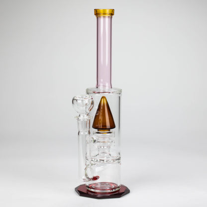 10" diamond cut stemless glass water pipe_1