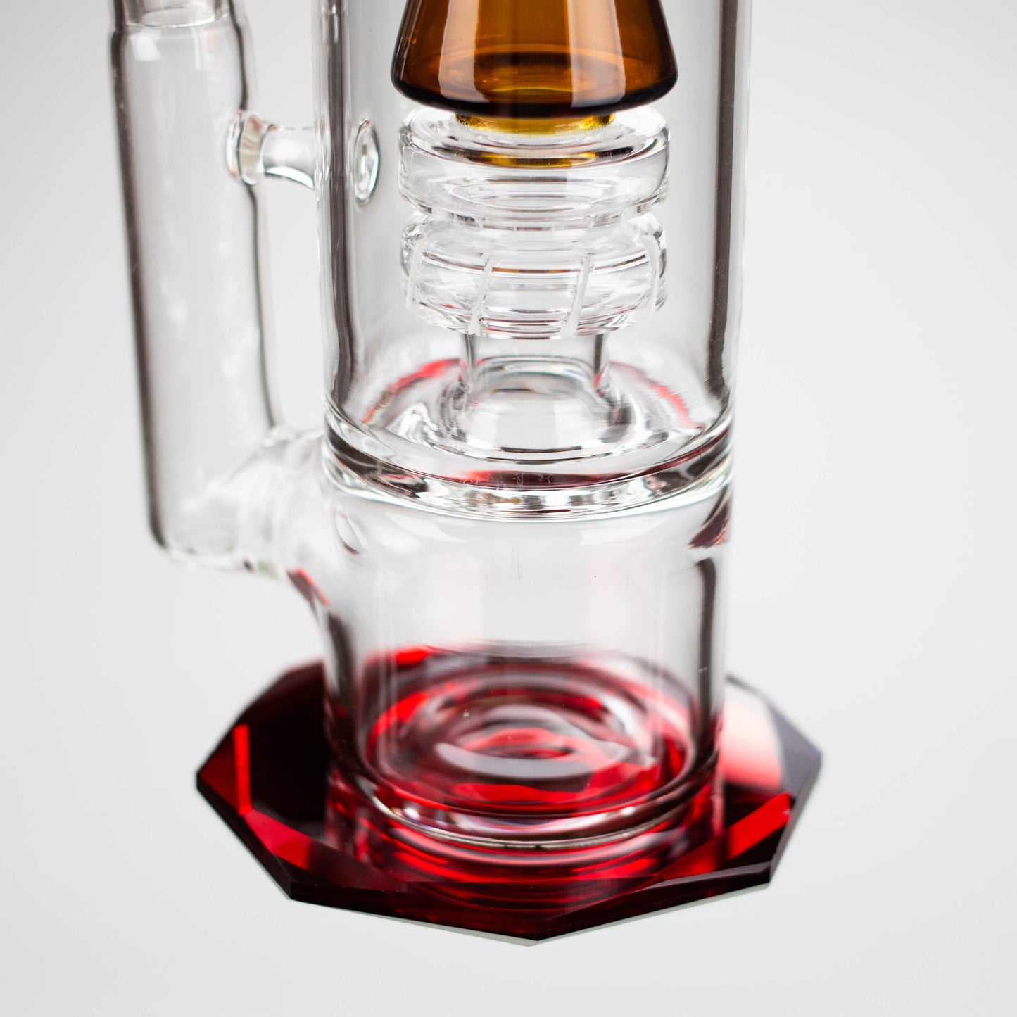 10" diamond cut stemless glass water pipe_6