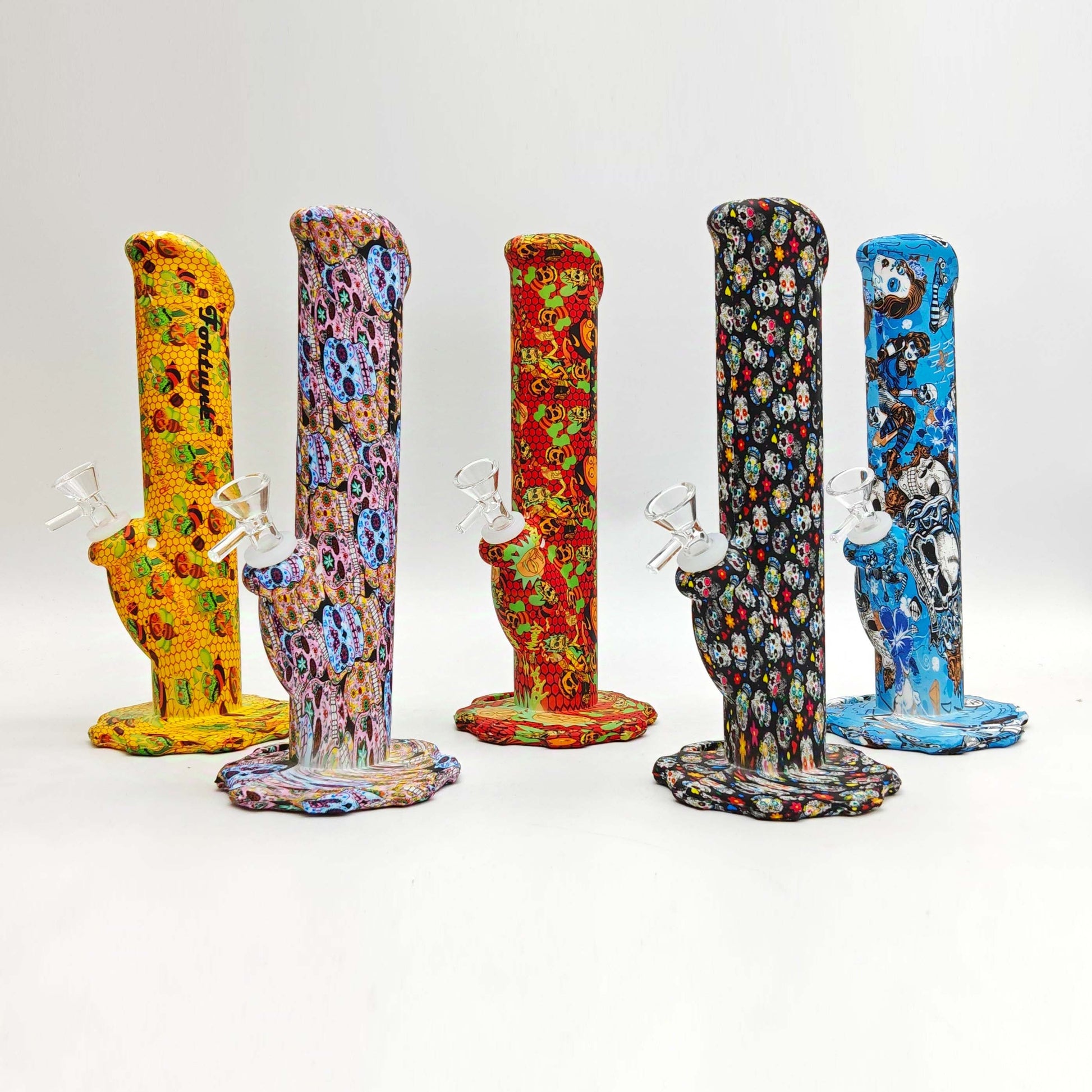 Fortune | 10" Hydrographic Silicone Waterpipe-Assorted [SP1010P]_1