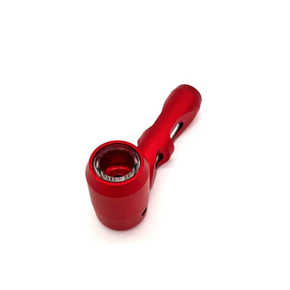 Metal hand pipe with multi holes glass bowl and tube_7