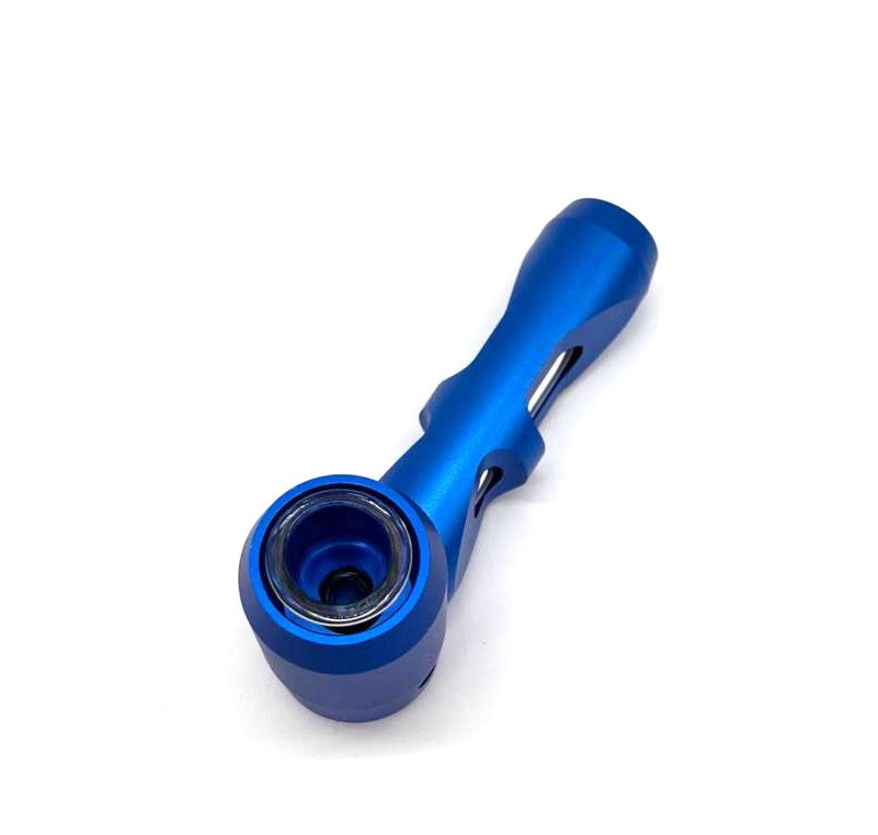 Metal hand pipe with multi holes glass bowl and tube_6