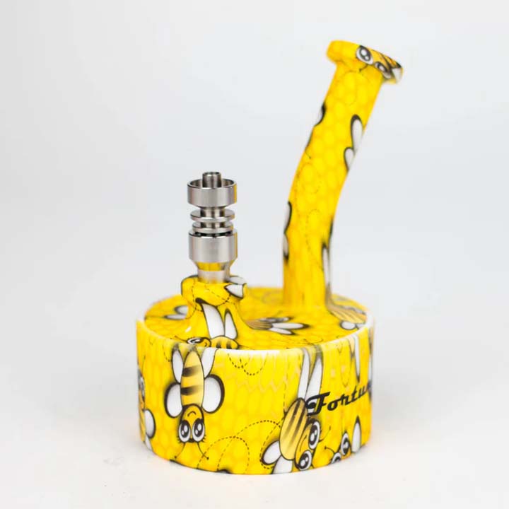 5" Silicone Hydrographic Dab Rig-Assorted_1