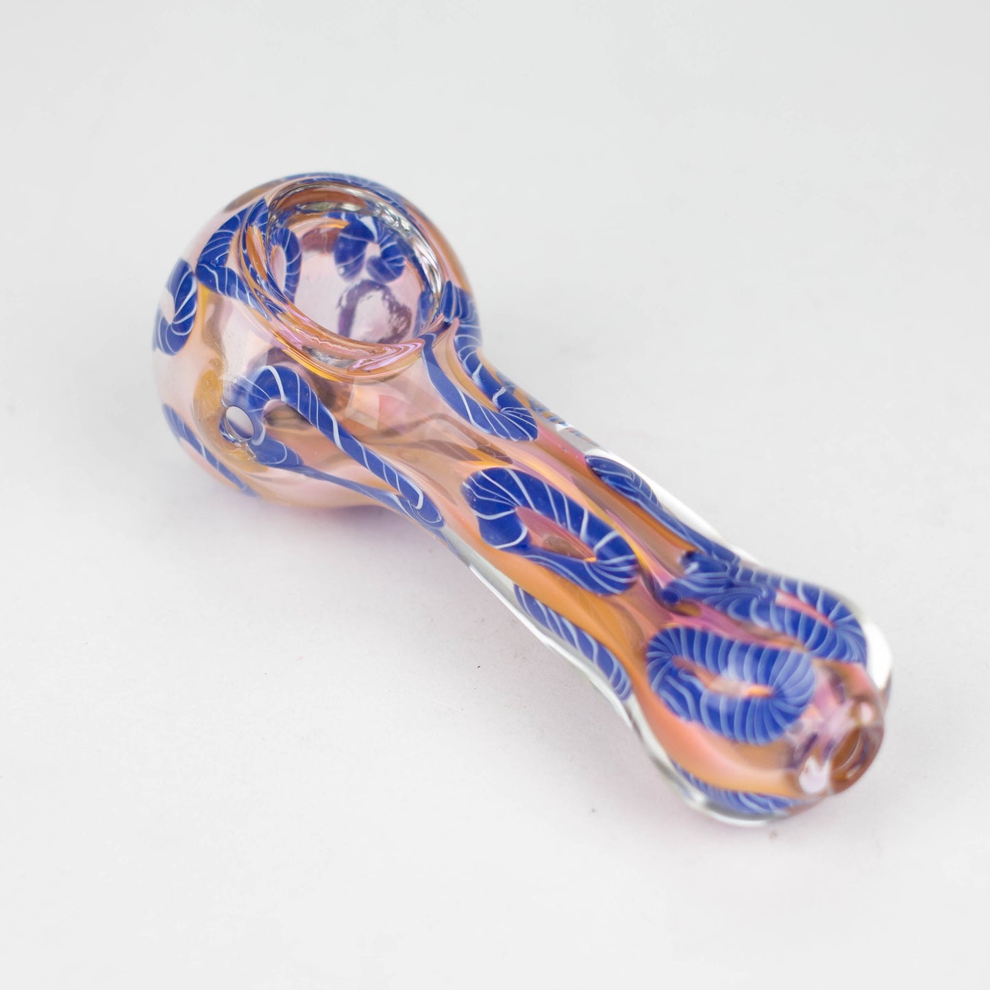 4.5" Gold fumed glass hand pipe pack of 2_1