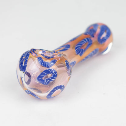 4.5" Gold fumed glass hand pipe pack of 2_2