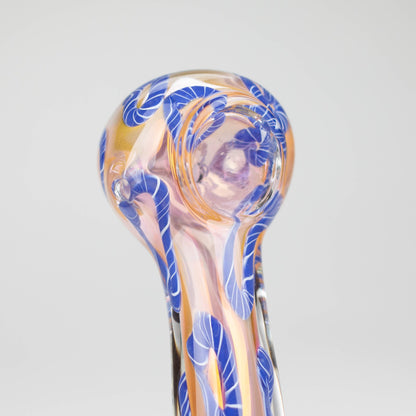 4.5" Gold fumed glass hand pipe pack of 2_4